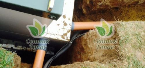 Работы по монтажу септика Топас 9